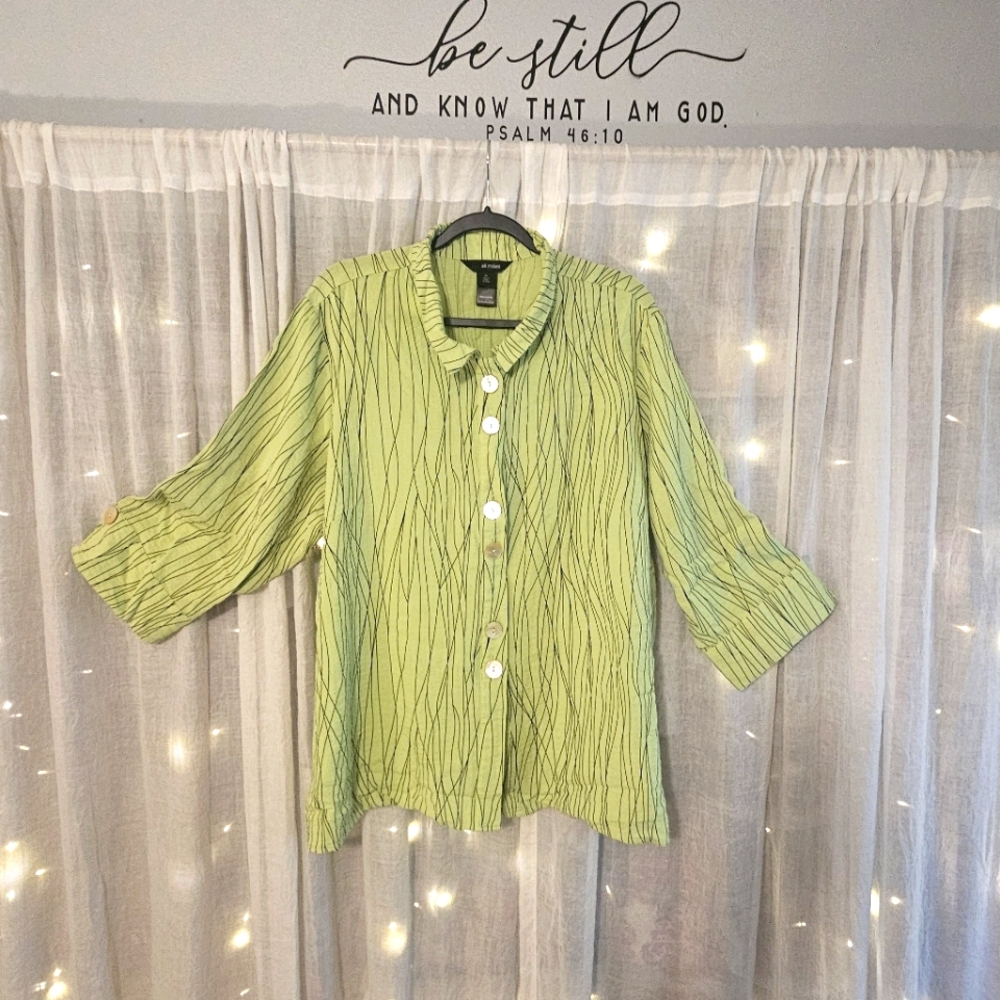 Ali Miles top 3/4 Length Sleeves 2X